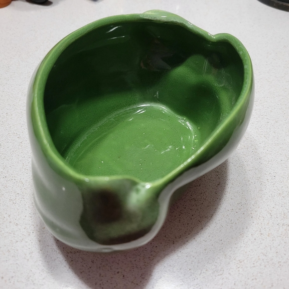 HORTON CERAMICS 505 TEXAS 1950s Vegetable Green ceramic pottery dish VTG - Picture 6 of 12